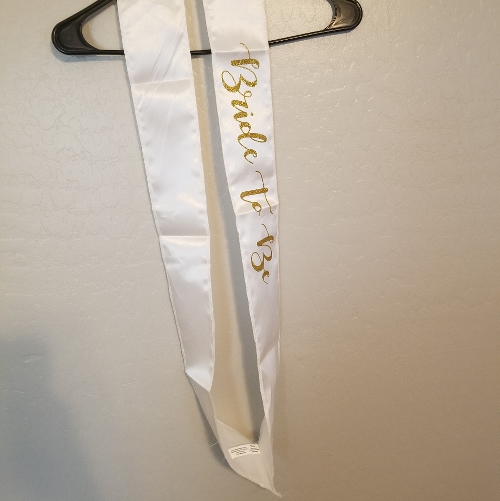 Gold Bride to Be Sash
